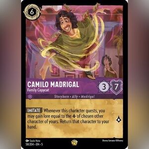 Disney Lorcana Camilo Madrigal Legendary Card58/204 EN 5 Non Foil